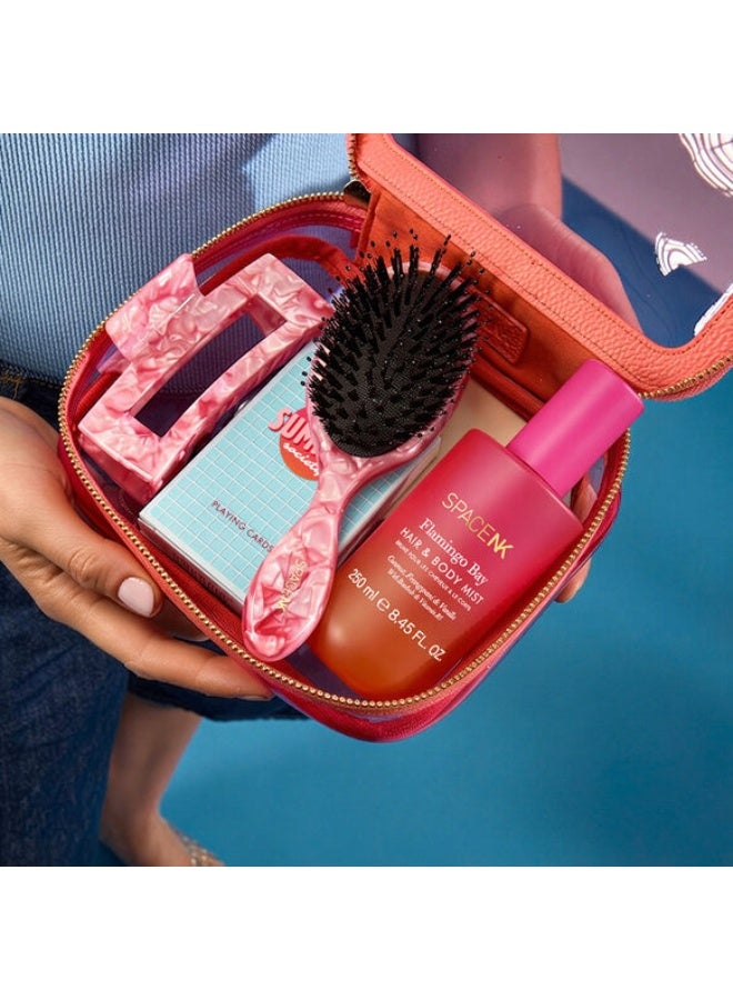 Space NK Pink Travel Hair Brush - Image 4