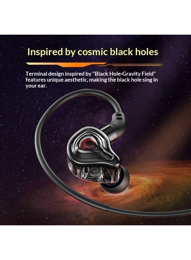 Dual Microphone Wired Earphone In-Ear Headphones with 3.5mm Interface for Sports and Gaming, Corded Plug in Ear Buds - Image 3