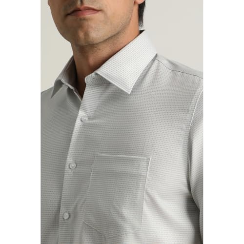 Van Heusen Men Cotton Slim Fit Shirt (VHSFMSLB354433_Beige, 44) - Image 5