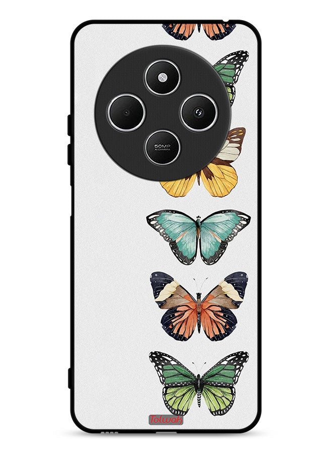 Tolwak Xiaomi Redmi 14R 5G Protective Case Cover Four Butterflies - Image 1