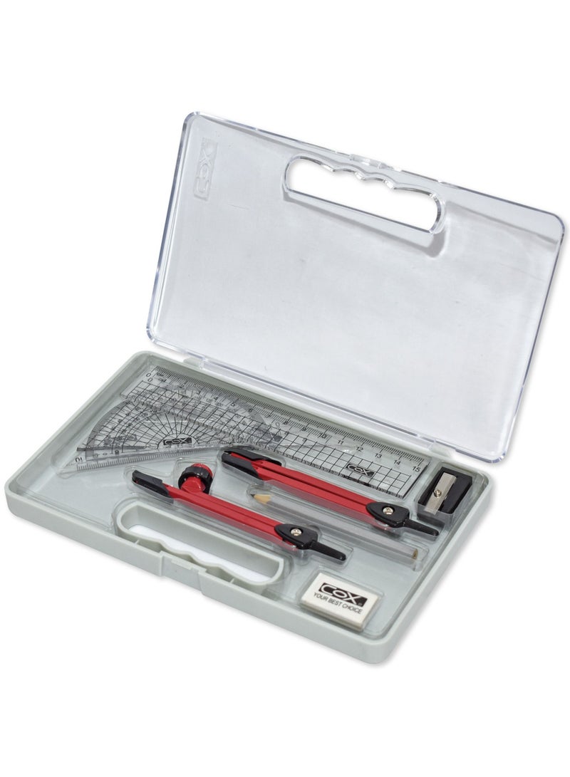 COX Mathematical Sets, 9 Pieces, Made In Taiwan - Image 2