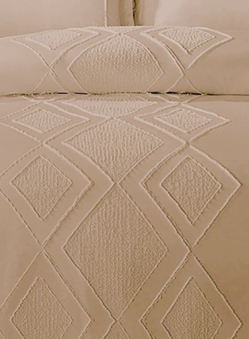 Duoduo home 3D cut-out comforter 6-pcs set with 1comforter(220×240) 1 fit sheet  4 pillow cases, ALL season soft quilt king size brown  - Image 2