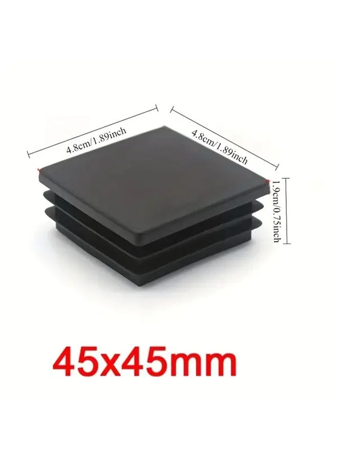 Square Tube Plugs 25x25mm Set of 6 Plastic Steel Cap Covers For PVC PE - Image 4