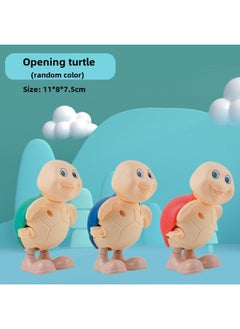 Coil Toy Plush Chick Will Go On The Chain Caterpillar Iron Frog Mouse Jumping Duck Stall Night Market-Color:Clockwork Jumping Turtle (random Color 1)