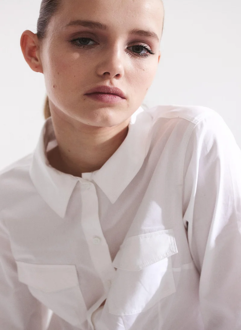 H&M Tapered-Waist Cargo Shirt