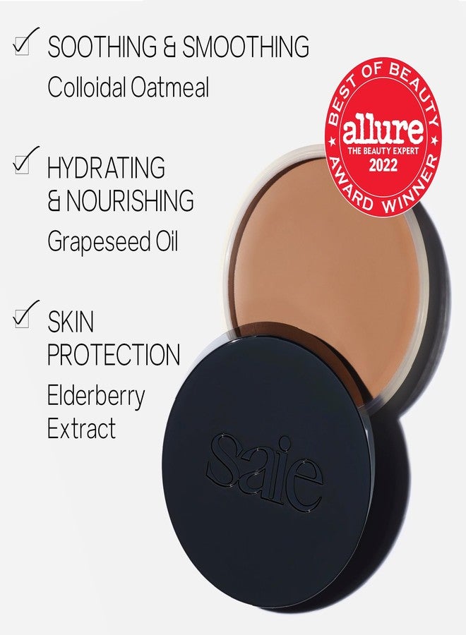 Saie Sun Melt Duo - The Big Brush - Soft, Multi-Use Liquid + Cream Makeup Brush With Synthetic Bristles Bundled With Sun Melt Bronzer in Light Bronze - Buildable Cream Contour, Velvet Finish (1 oz) - Image 2