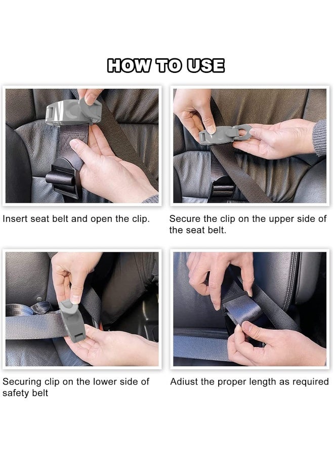 Generic Kids Seat Belt Adjuster Car Seatbelt Adjuster with Clip and Position Belt Strap for Kids Protect Shoulder and Neck Seat Belt Adjuster for Kids Short Adults  - Image 3