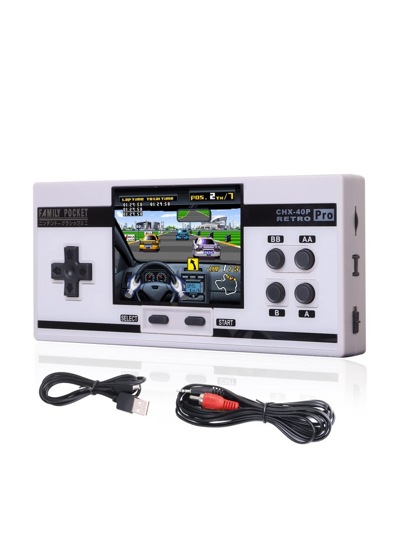 Y&D Handheld Game for Kids Built-in 348 HD Classic Retro Video Games USB Rechargeable 3.0 Inch Childrens Travel Electronics Toys Portable Player Gift Boys and Girls Ages 4-8-12 (Gray)  - Image 1