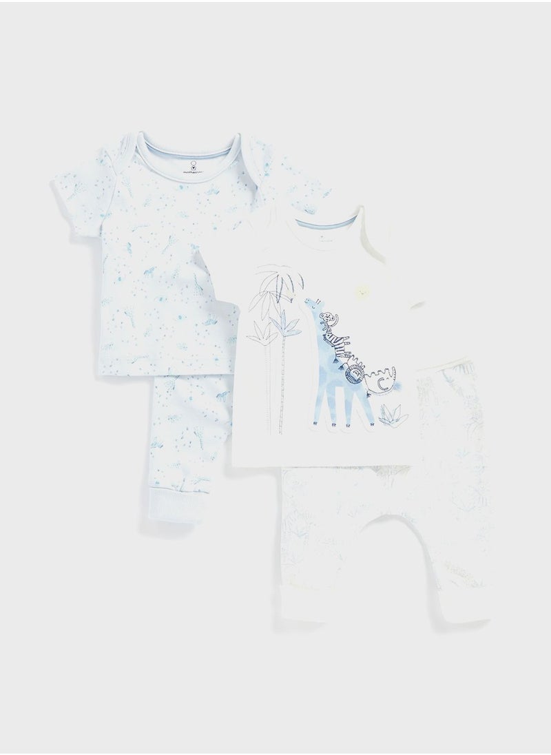 mothercare - My First Safari T-Shirts and Joggers - 4 Piece - Image 1