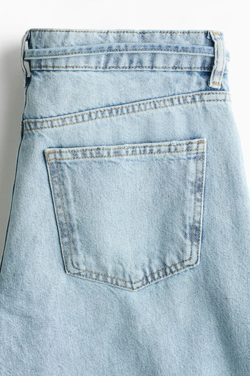 H&M  Wide Regular Waist Ankle Jeans for Women | Best Price UAE