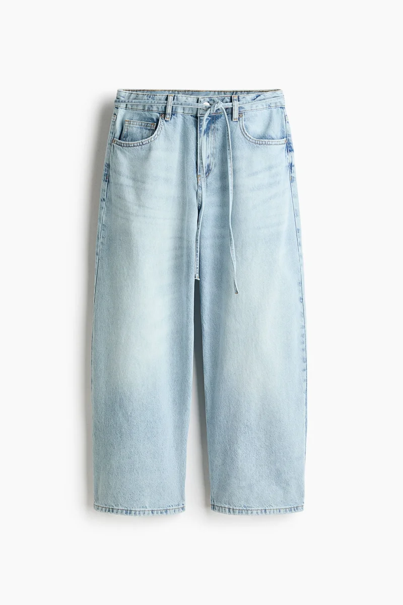H&M  Wide Regular Waist Ankle Jeans for Women | Best Price UAE