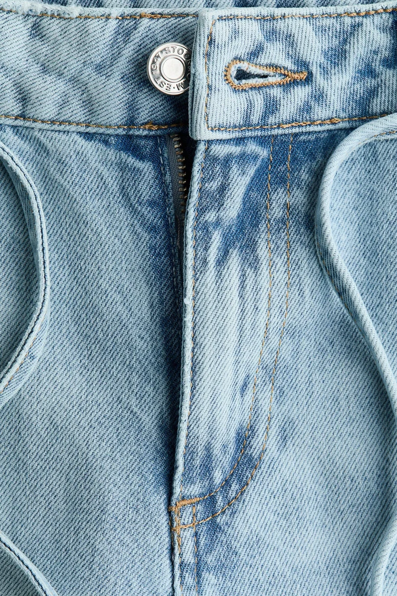 H&M  Wide Regular Waist Ankle Jeans for Women | Best Price UAE