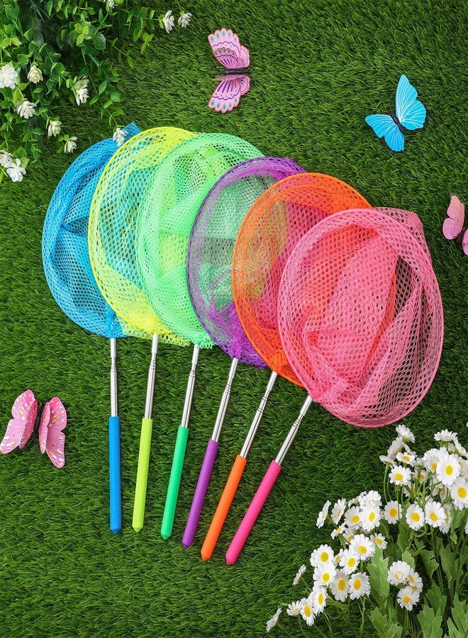 Sosation 24 Pcs Kids Telescopic Butterfly Fishing Nets Insect Net Bug Net Insect Catching Nets Outdoor Tools for Catching Butterfly Insects Bug Fish Ladybird Nets, Extendable from 15 Inch to 34 Inch (Colorful) - Image 4