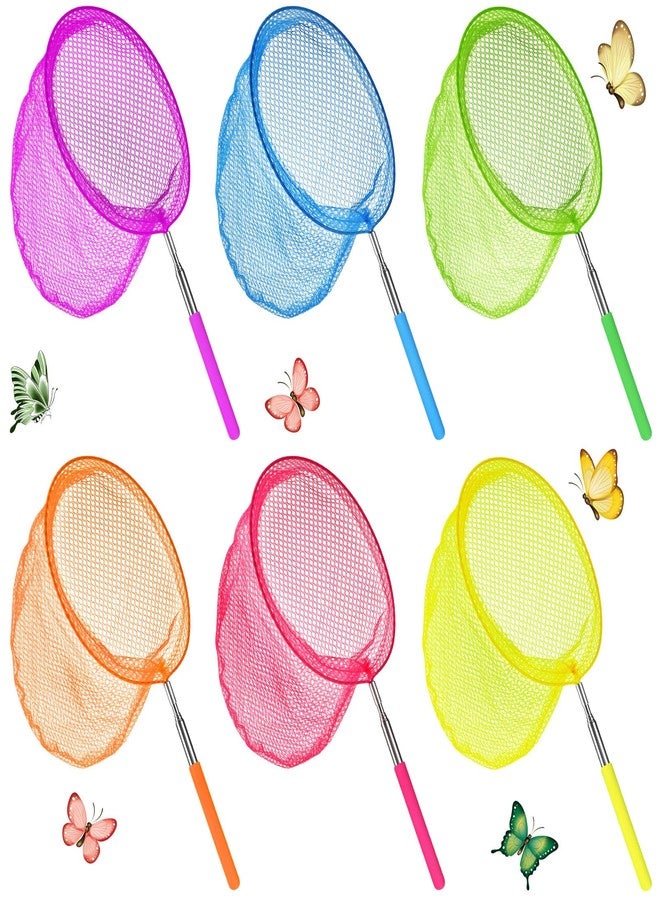 Sosation 24 Pcs Kids Telescopic Butterfly Fishing Nets Insect Net Bug Net Insect Catching Nets Outdoor Tools for Catching Butterfly Insects Bug Fish Ladybird Nets, Extendable from 15 Inch to 34 Inch (Colorful) - Image 1