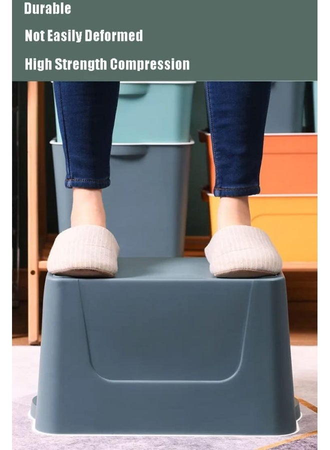 Premify 4-Pack Plastic Storage Boxes With Lids, Multiple Color Storage Basket, Organizing Bins For Kitchen Storage, Premium Storage Box For Shelves Cupboard Organizer, Office, School & Home - Image 4