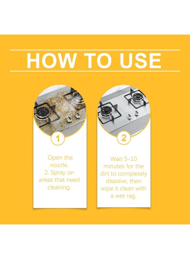 Jakehoe 100ml Kitchen Heavy Oil Cleaner, Grease Remover, All Purpose Kitchen Heavy Oil Cleaning Agent, Multipurpose Cleaner Spray for Countertops, Ovens, and Appliances - Image 4