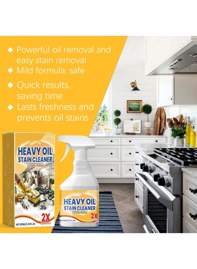 Jakehoe 100ml Kitchen Heavy Oil Cleaner, Grease Remover, All Purpose Kitchen Heavy Oil Cleaning Agent, Multipurpose Cleaner Spray for Countertops, Ovens, and Appliances - Image 3