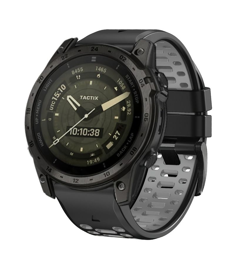 حزام رياضي أسود-أحمر سريع التركيب 26 ملم وقابل للتنفس لساعة Garmin Fenix 8 Pro 47 ملم 51 ملم - Image 4