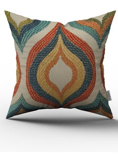 Cango Home Cream Orange Vintage Patterned Digital Printed Double Sided Throw Pillow Cover - Otyk340-Ct  - Image 2