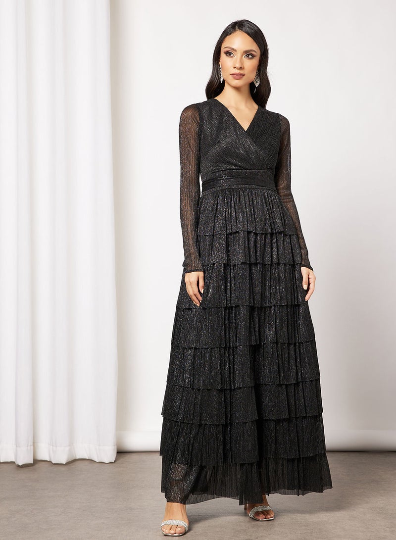 House of Moda Tiered Plisse Maxi Dress - Image 1