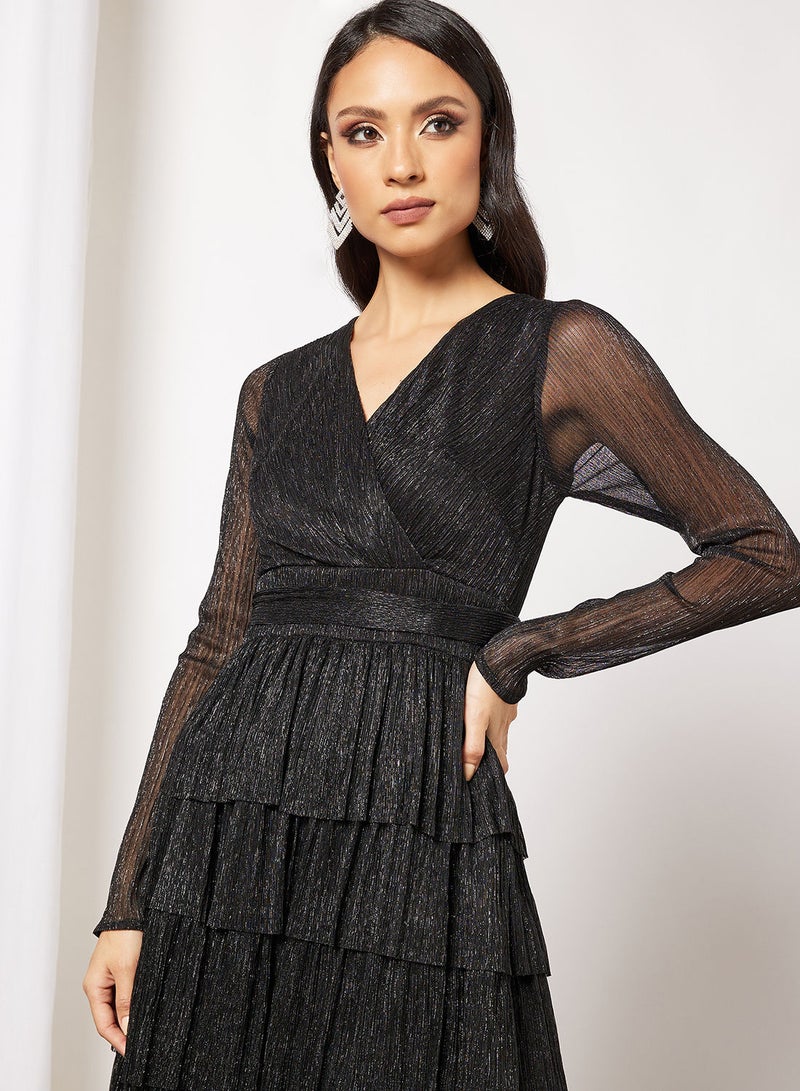 House of Moda Tiered Plisse Maxi Dress - Image 3