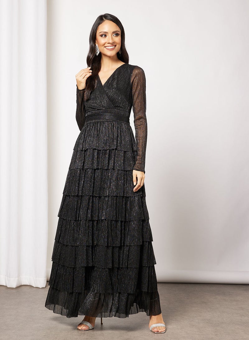 House of Moda Tiered Plisse Maxi Dress - Image 4