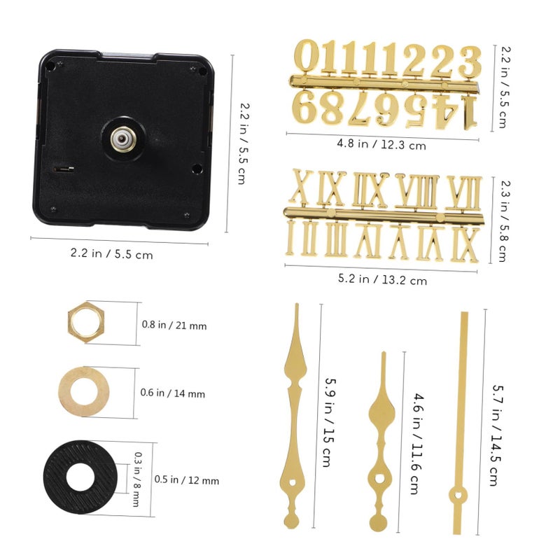 Precision Clock Mechanism Replacement Kit Battery Operated DIY Repair White - Image 3