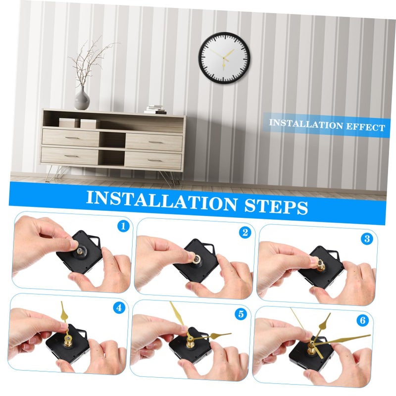 Precision Clock Mechanism Replacement Kit Battery Operated DIY Repair White - Image 5