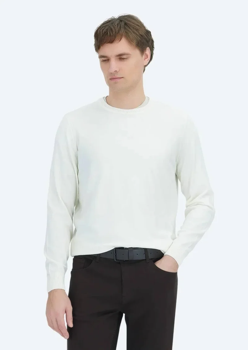RAMSEY Ecru Knitwear Sweatshirt