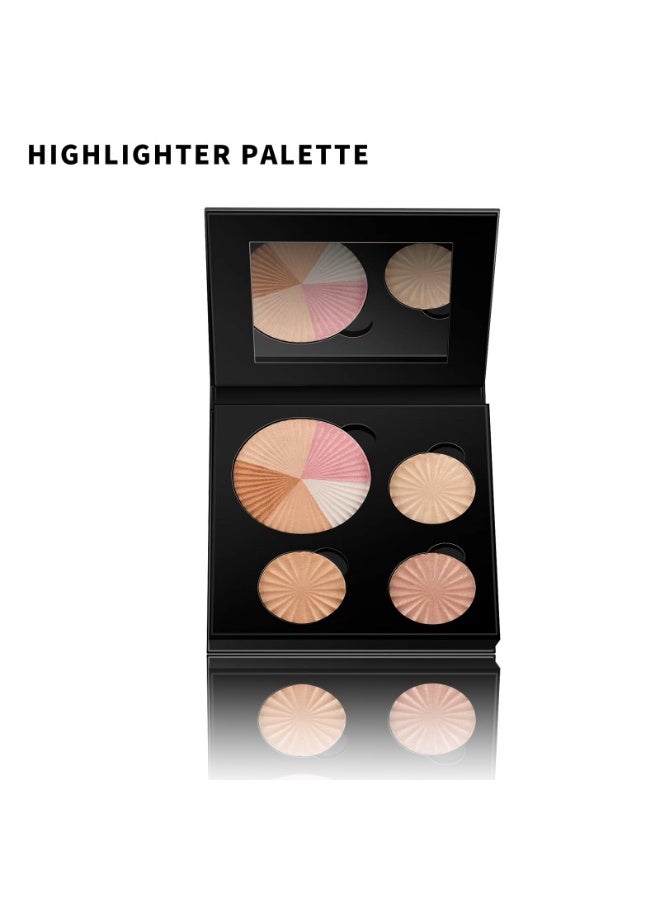 ميك كوين ميك اب باليت هايلايتر بقوام باودر ناعم، 4 ألوان لامعة - Image 3