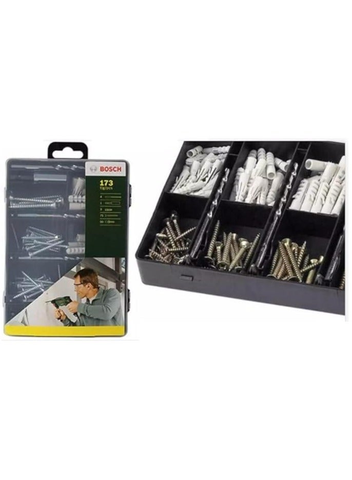 بوش مجموعة تثبيت متعددة المقاسات 173 قطعة من بوش – موديل 2607019511 - Image 1