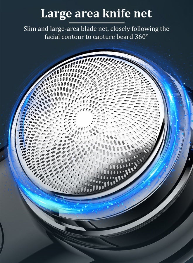 ماكينة حلاقة كهربائية صغيرة قابلة لإعادة الشحن، حلاقة فعالة، شفرة ذات حلقة مزدوجة، شاشة رقمية ذكية، رأس شفرة قابل للفصل، تنظيف سهل، شحن عالي السرعة من النوع C، ركوب بدون قلق - Image 5