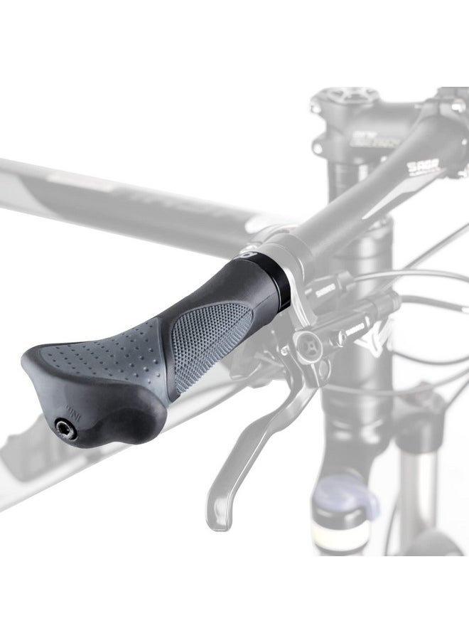 CyclingDeal - Mountain Bike Bicycle Handlebar Grips With Specialized Ergonomic & Anti Slip Design For Mtb & Hybrid Bikes 1 Pair Of Soft Gel Grips - Image 1