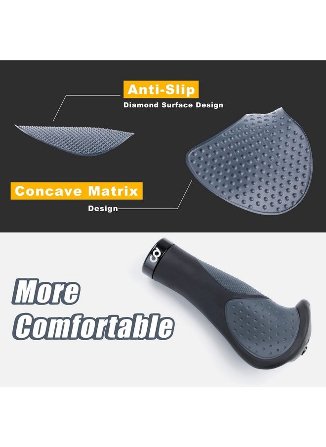 CyclingDeal - Mountain Bike Bicycle Handlebar Grips With Specialized Ergonomic & Anti Slip Design For Mtb & Hybrid Bikes 1 Pair Of Soft Gel Grips - Image 1