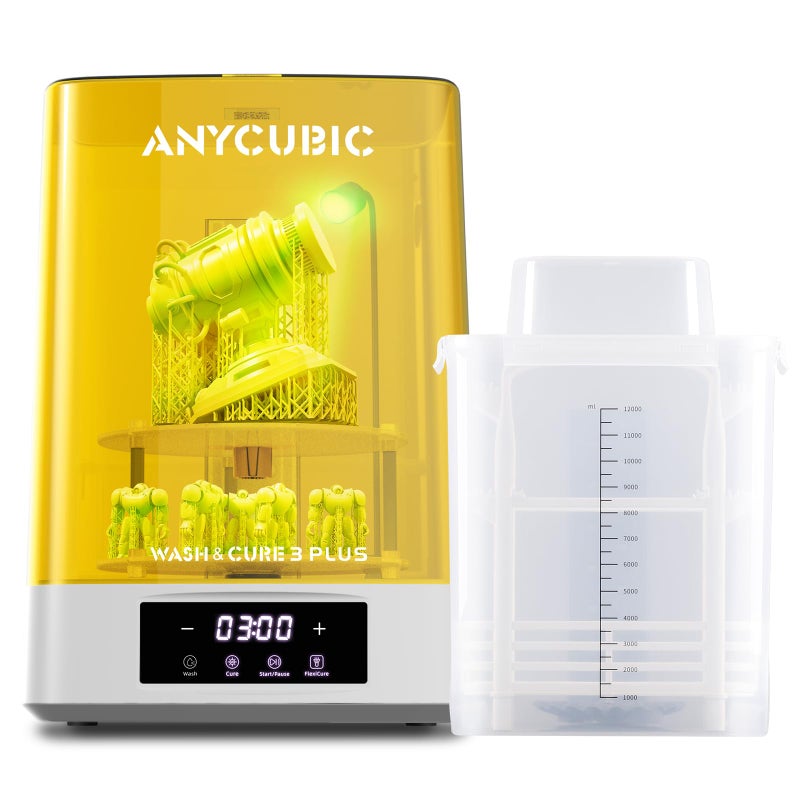 ANYCUBIC Wash and Cure 3 Plus Station, Size-Upgrade Wash Cure Machine with Gooseneck Lights, Dual-Layer Design and IPA Saving, for Anycubic Photon Mono M5 Saturn LCD/SLA/DLP 3D Printer - Image 1
