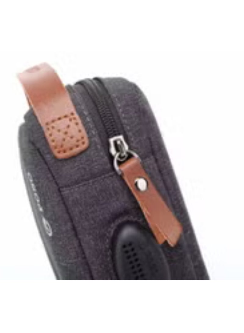 Water Resistant Bag With USB Charging Grey