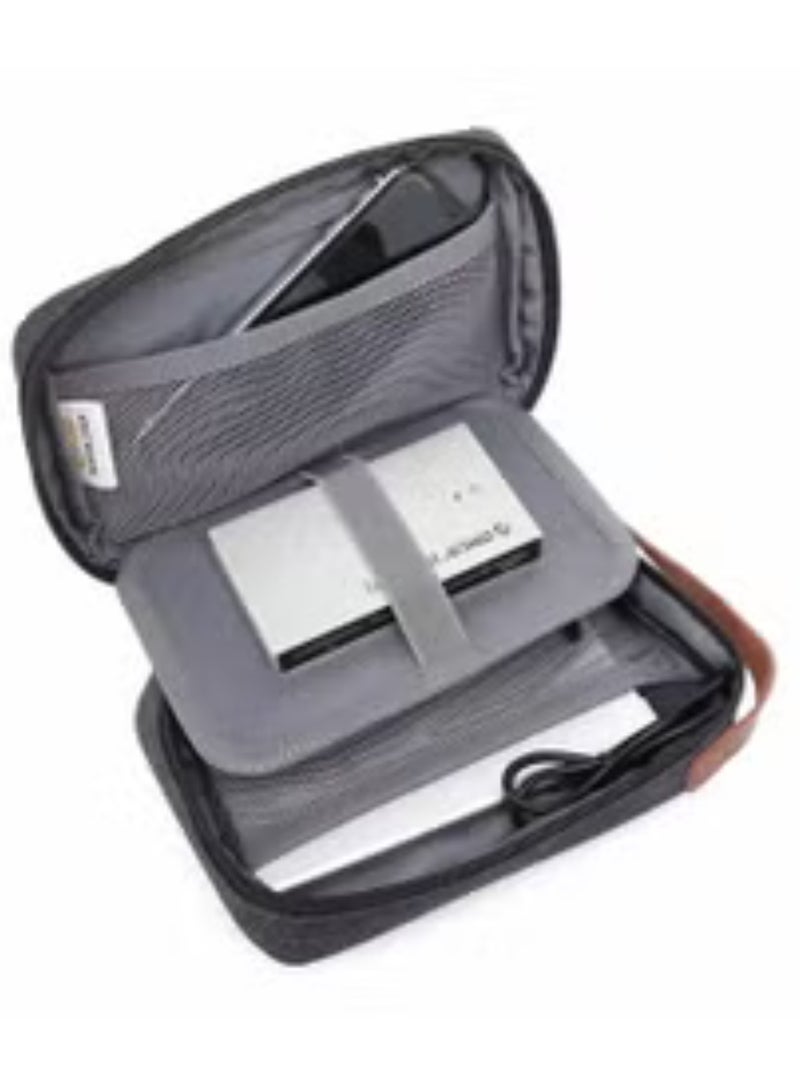 Water Resistant Bag With USB Charging Grey