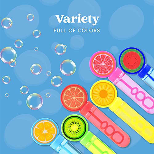 Sloosh 24 Pack Fruits Mini Bubble Wands (1 oz) for Kids, Summer Bubble Fun Activity, Easter, Themed Birthday Wedding, Assortment Party Favors Gift - Image 3