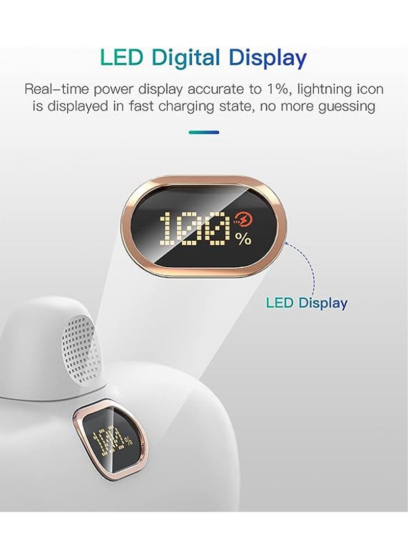TEAM LUXURY - 18.5W Small Portable Charger iPhone With Built-in Lightning Cable 5000mAh Power Bank Fast Charging for iPhone 14/13/13 Pro/12/12 Pro/11/XR/XS/X/8/7/6 Also Support Type-c 18W Fast Charging - Image 1
