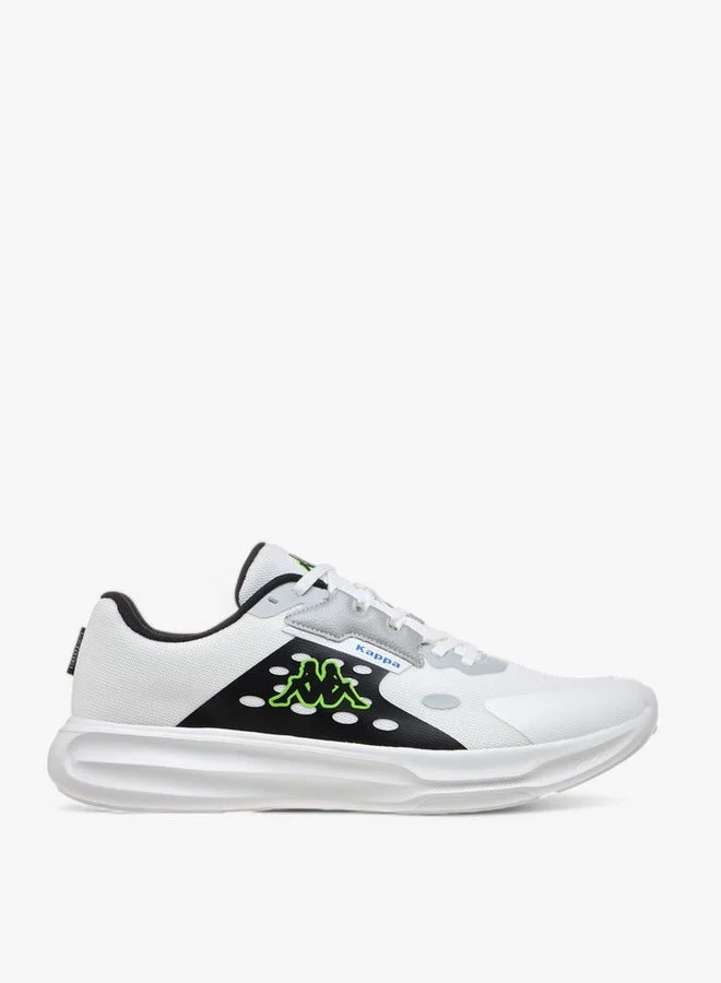 Men's Logo Print Sports Shoes with Lace-Up Closure