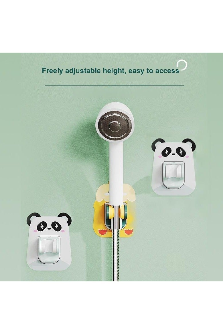 Panda+Chick Animal Shower Bracket Non Perforated Spray Head Hanger Fixed Artifact Adjustable Lotus Crown Bathroom Flower Sunbathing Shower Base - Image 2