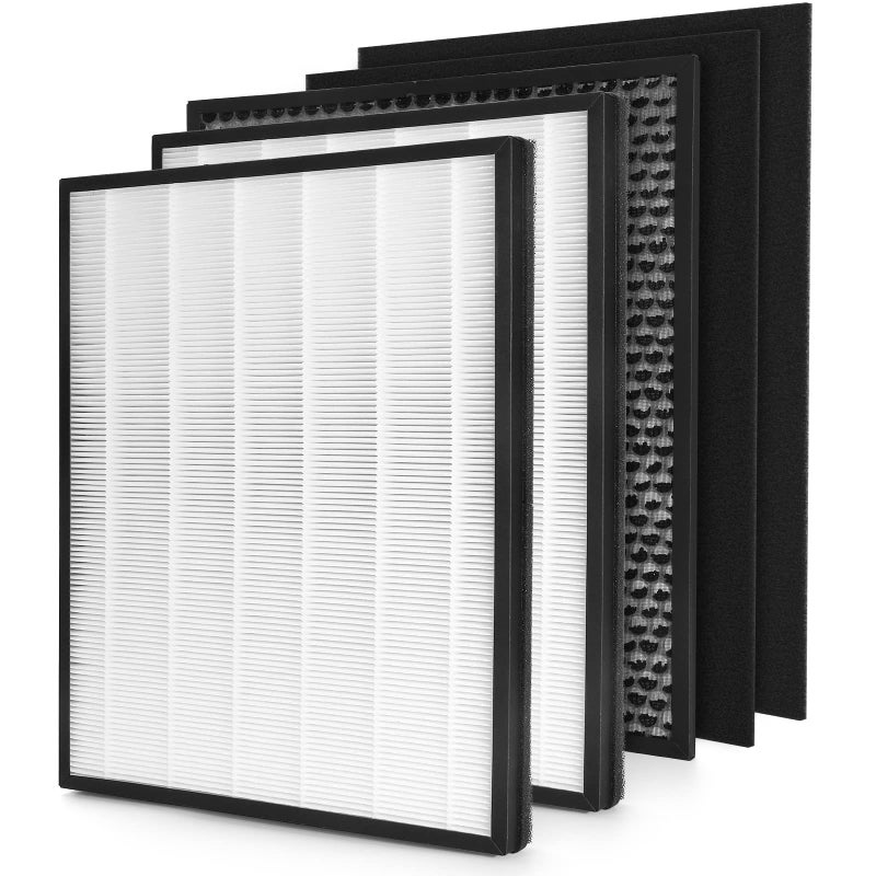 FCFMY IC4524 Replacement Filters Compatible with InvisiClean Claro IC4524 Air Purifier 2Pcs True HEPA 1Pcs Activated Carbon Filter and 2Pcs Nylon PreFilters