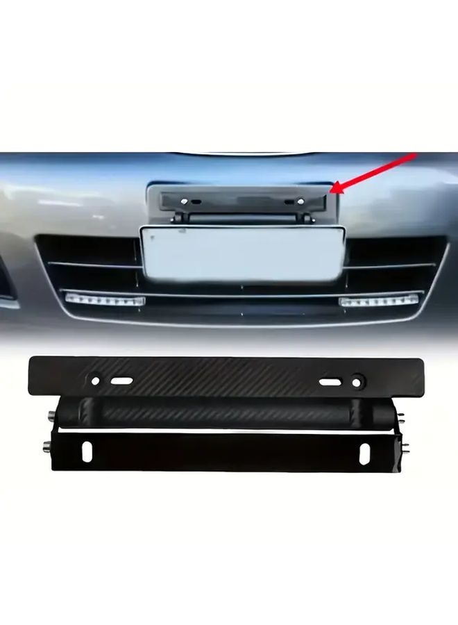Black Adjustable Rotation Plate Holder for European Car Mod - Image 5