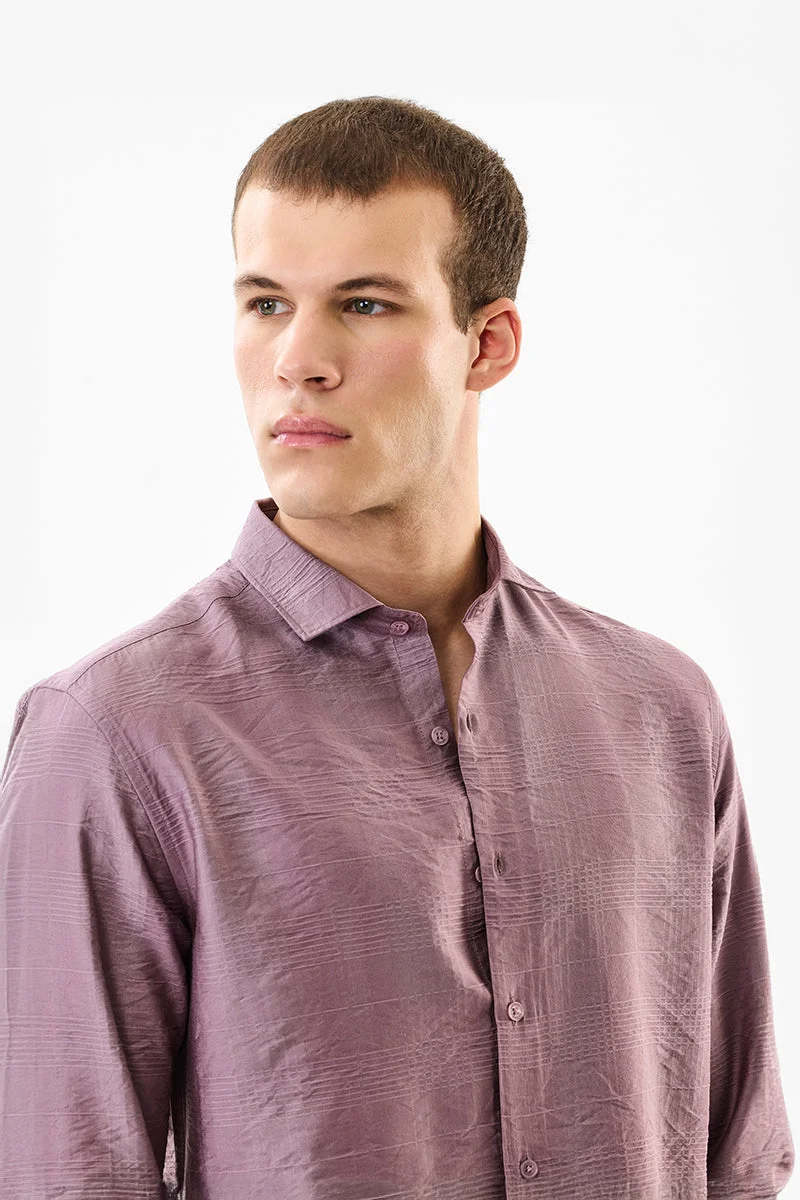 SNITCH Slim Fit Self-Design Shirt