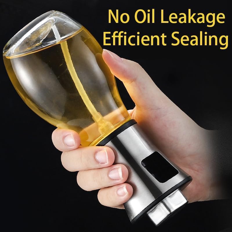 Maykela Glass Oil Bottle And Vinegar Pouring Dispenser Condiment Set Cooking Olive Oil Dispenser Bottle Oil and Vinegar Dispenser Elegant Glass Cooking Oil Dispenser for Kitchen 200ml-1 Pack - Image 4