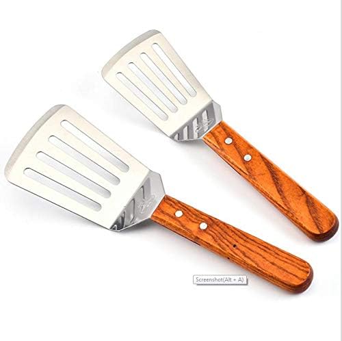 P-Plus International Turner Professional Grade Stainless Steel Spatula Set of 2 Perfect for Cast Iron Skillets and Flat Top Grills Turner E Big 32 cm + Small 30 cm - Image 2