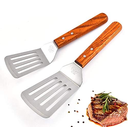 P-Plus International Turner Professional Grade Stainless Steel Spatula Set of 2 Perfect for Cast Iron Skillets and Flat Top Grills Turner E Big 32 cm + Small 30 cm - Image 3