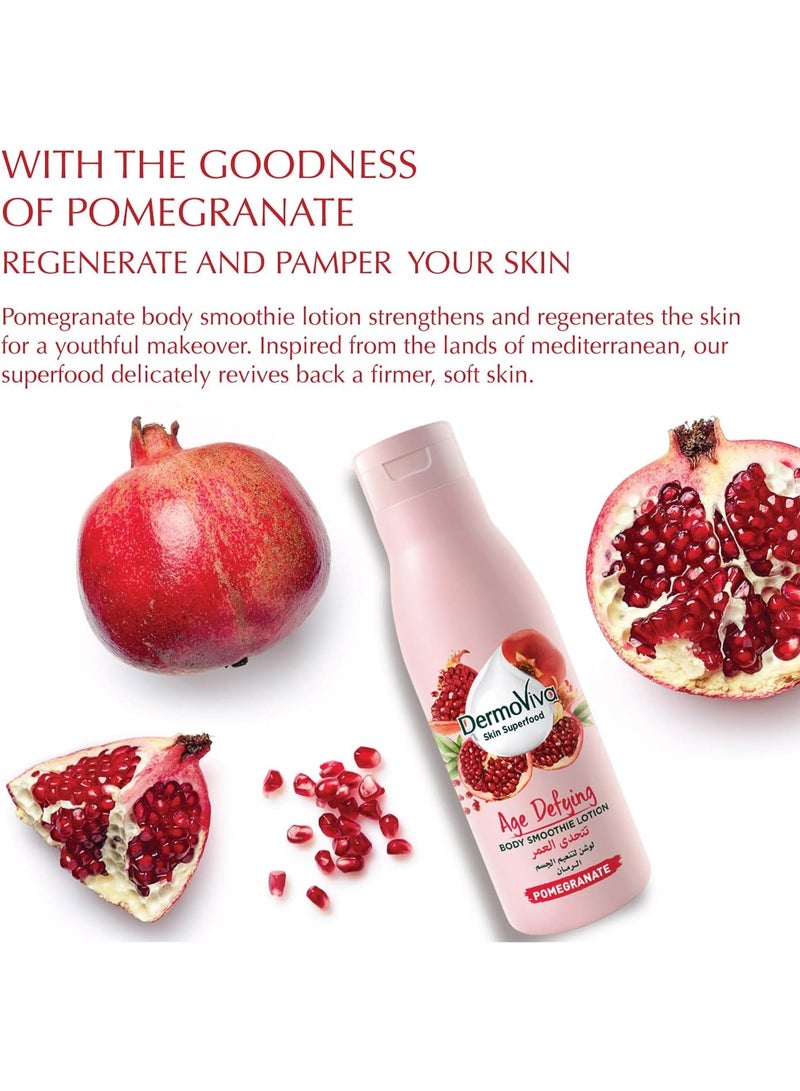DermoViva Age Defying Body Lotion 400ml | Enriched With Pomegranate & Chamomile | Natural Moisturizer | For Youthful Skin - Image 3