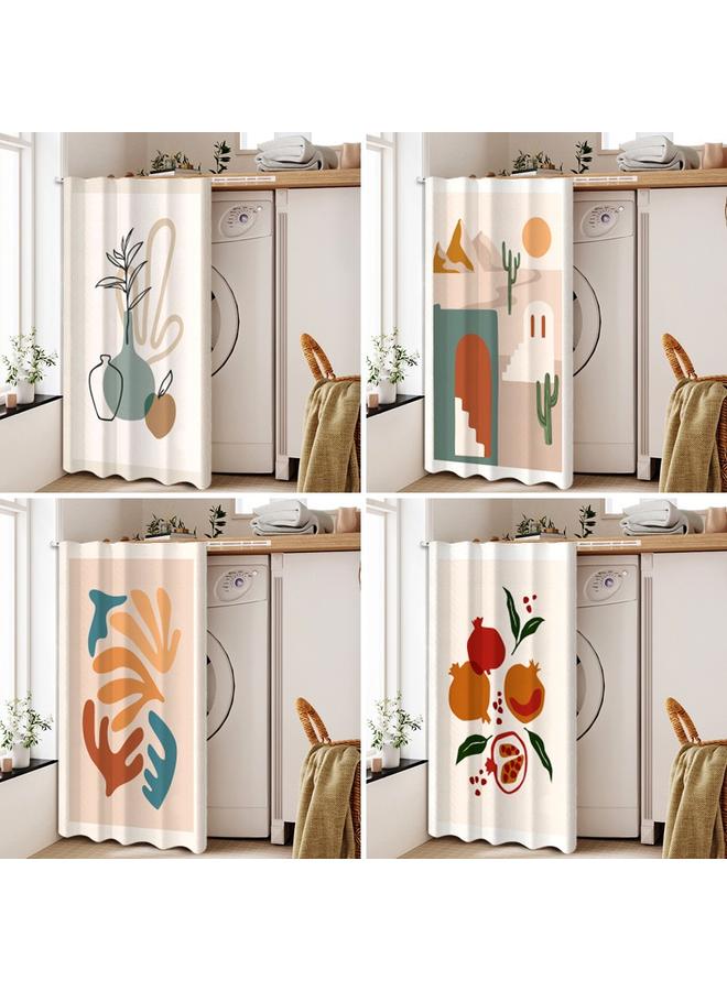 Bluejw Ins Shelter Curtain Velcro Dust-proof Self-adhesive Kitchen Cabinet Shelter Curtain Mirror Ugly-covering Curtain Cabinet Curtain Punch-free Half Door Curtain - Image 2