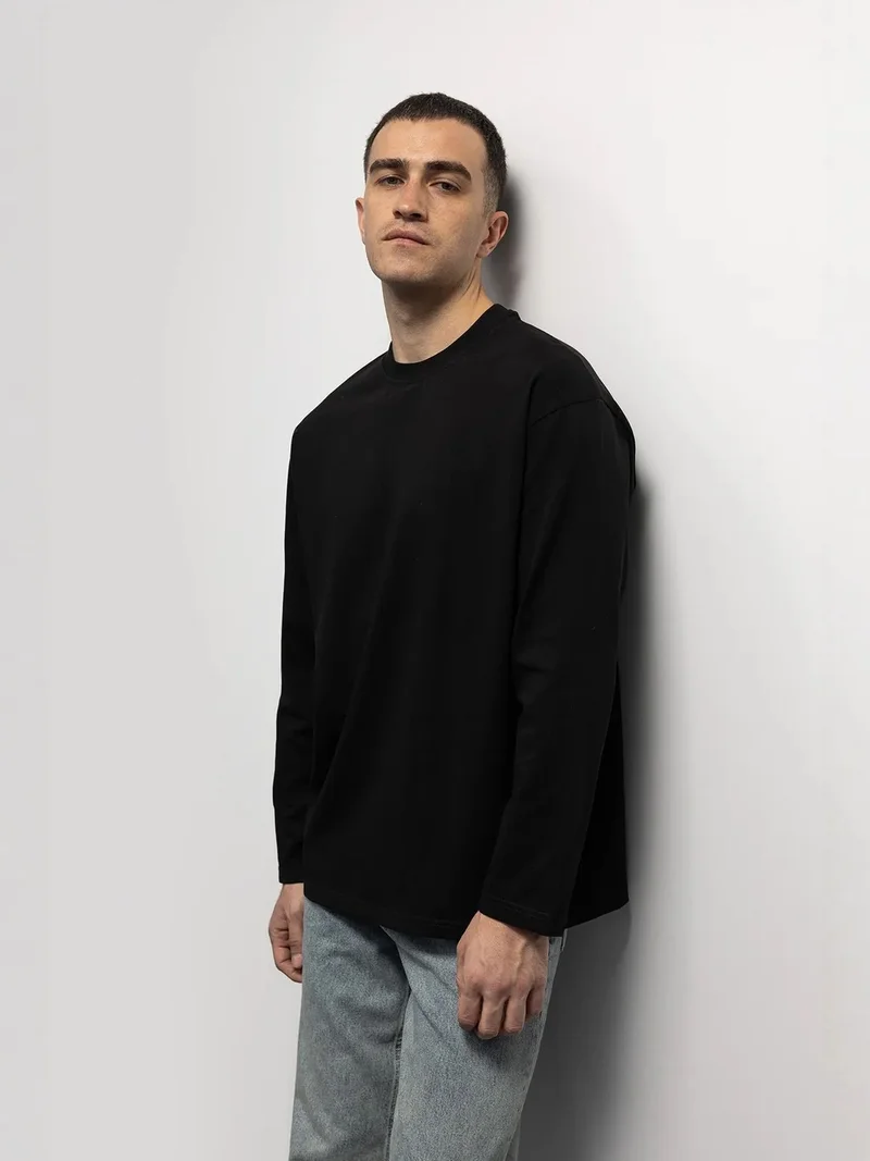 GIESTO Comfort Fit Long Sleeve Crew Neck T-Shirt